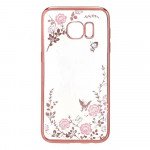 Wholesale Samsung Galaxy S7 Edge Secret Garden Electroplate Hybrid Case (Rose Gold)